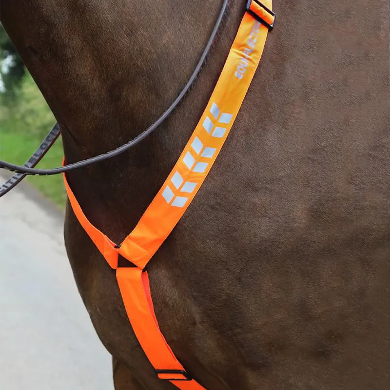 EquiFlector Hi-vis Breast plate in Orange